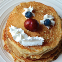 Hales, if he was a hotcake. With a smiley face made out of two blackberries, a strawberry, and whipped cream.